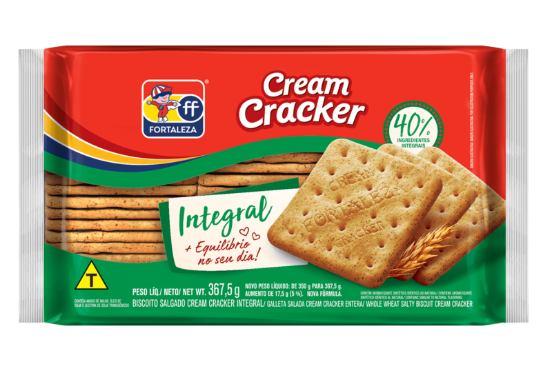Fortaleza Biscoito Salgado Cream Cracker Integral 367,5 g