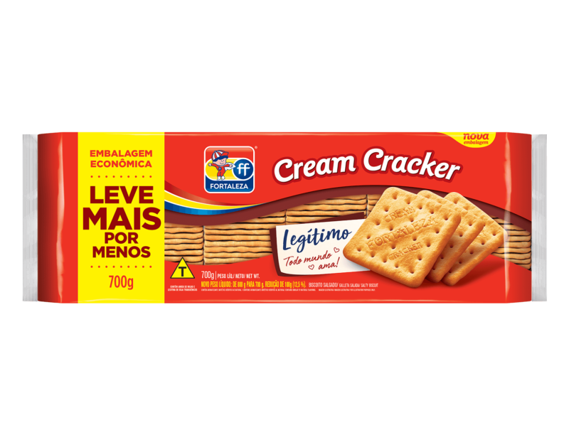 Fortaleza Biscoito Salgado Cream Cracker 700g