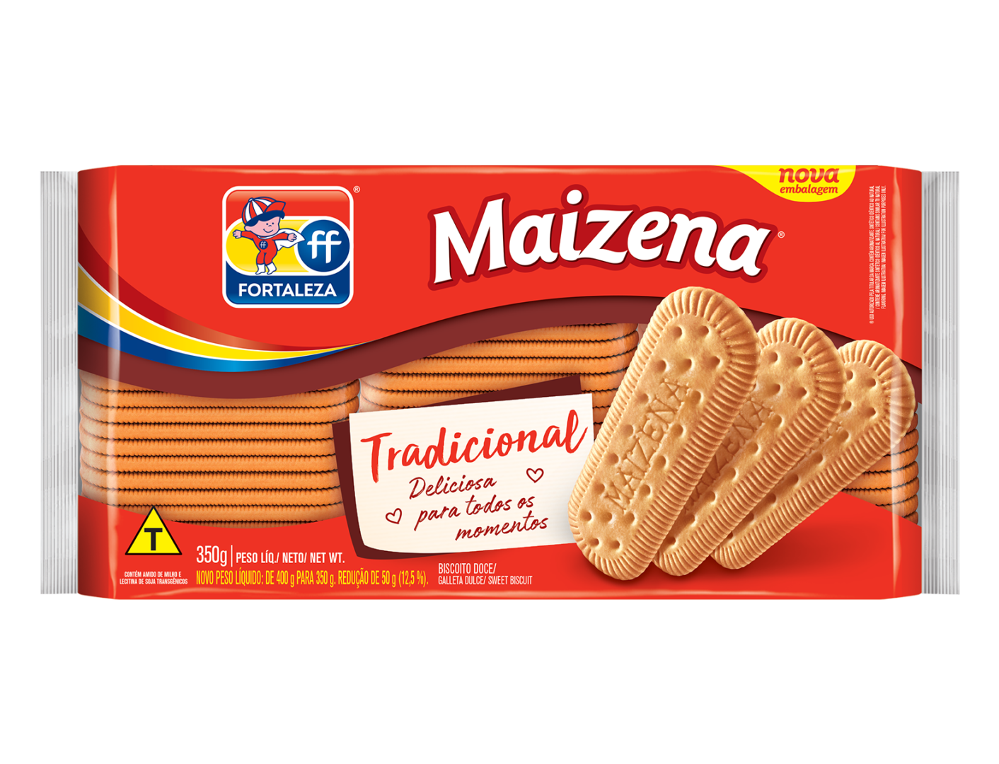 Biscoito Doce Maizena Tradicional Fortaleza 350g | Marca Fortaleza | Sabor  e Tradição