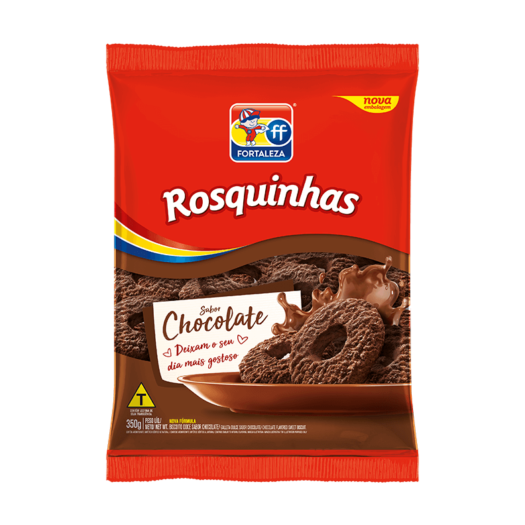 Fortaleza Chocolate Flavored Sweet Biscuit Rosquinha 350g